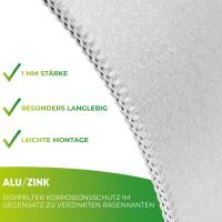 IRKA Rasenkantenband Alu-Zink 15 x 0,1 cm - L&auml;nge: 15 m